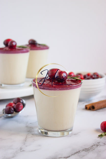 Keto Panna Cotta with Cranberry Compote (Set 1)