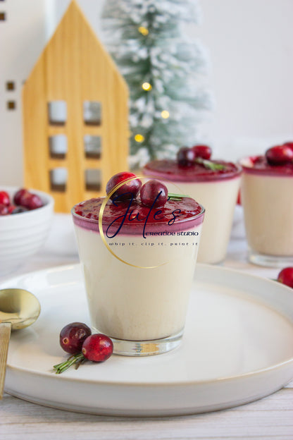 Keto Panna Cotta with Cranberry Compote (Set 2)