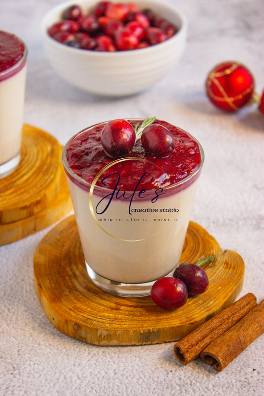 Keto Panna Cotta with Cranberry Compote (Set 3)