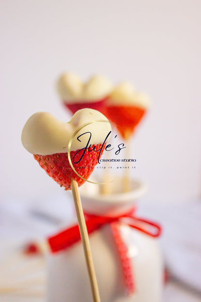 White Chocolate Strawberry Hearts