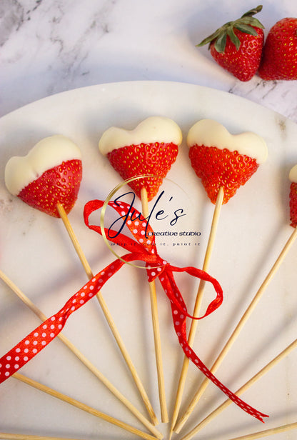 White Chocolate Strawberry Hearts