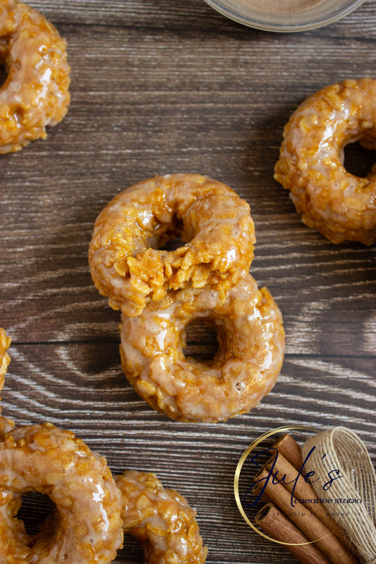 Pumpkin Rice Krispy Donuts (Set 4)