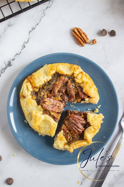 Rustic Chocolate Pecan Tartlets (Set 1)