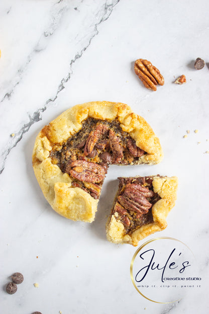 Rustic Chocolate Pecan Tartlets (Set 1)