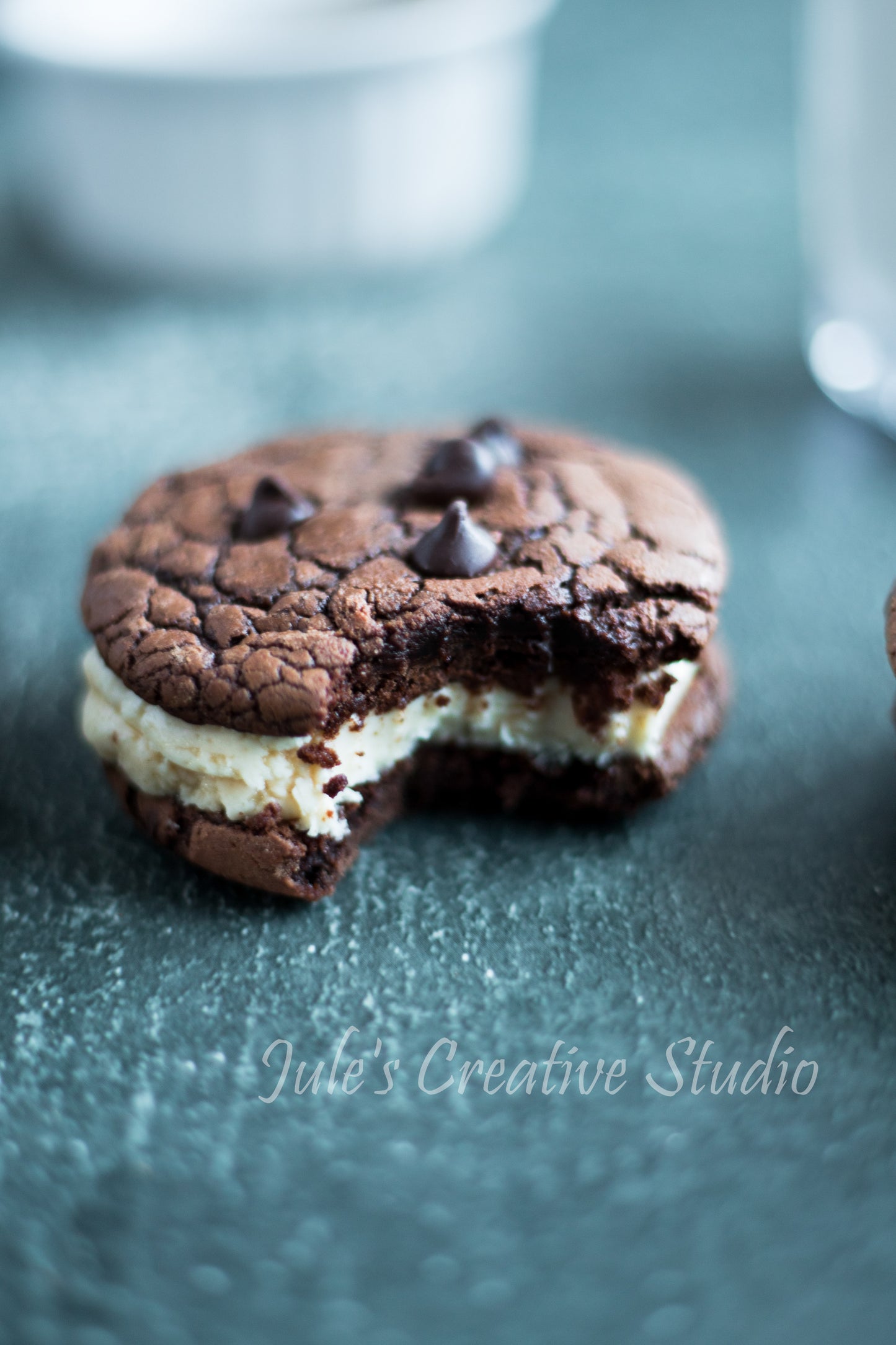 Fudgy Cookie Sandwiches with Salted Caramel Buttercream